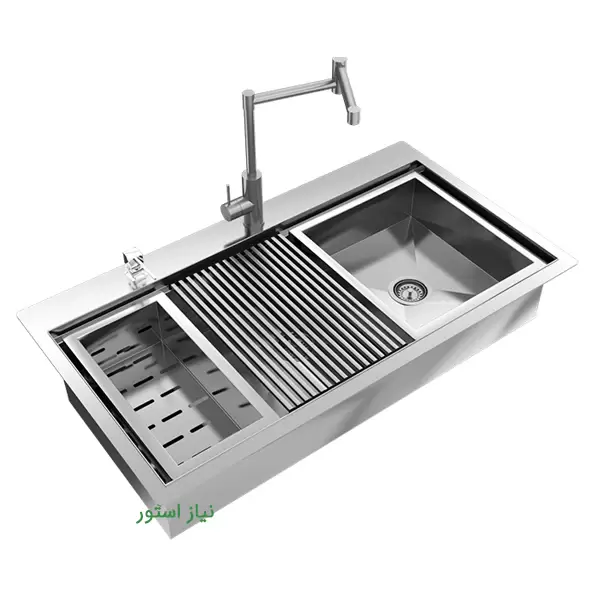  سینک ظرفشویی دست ساز بنتو توکار مدل B90 خرید و قیمت از نیاز استور،سینک ایتالیایی،سینک جعبه ای سایز 90،سینک باکسی 